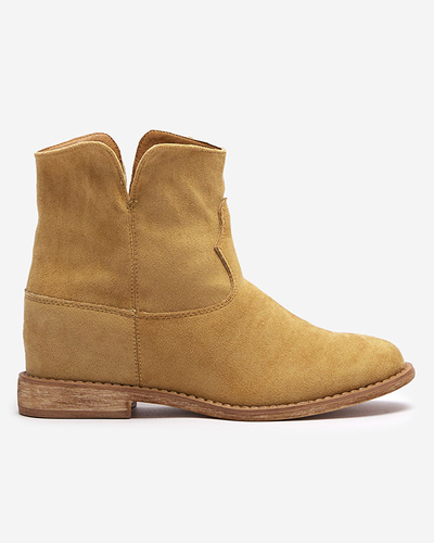Kowbojki na krytym koturnie w kolorze camel Bluestone - Obuwie