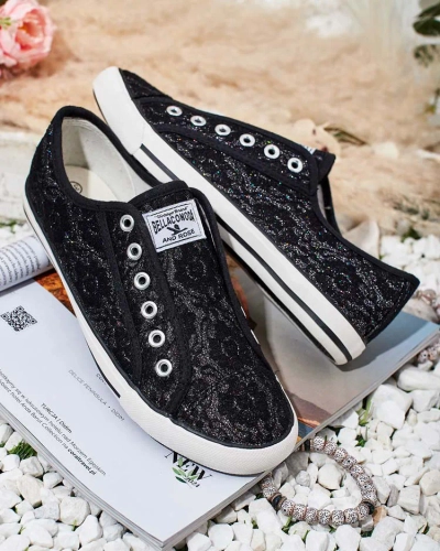 Royalfashion női Imilla brokátos tornacipő