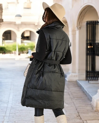 Royalfashion Hosszú női mellény a'la leather
