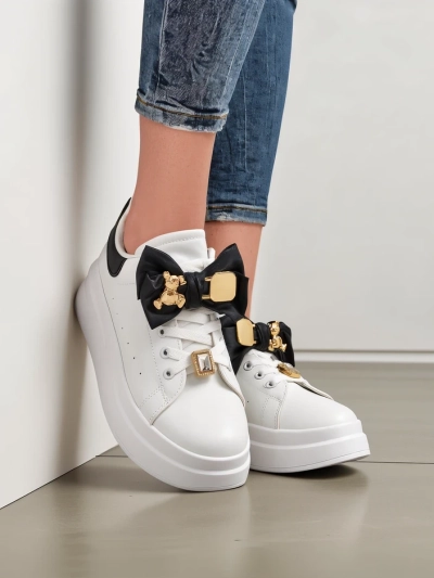 Royalfashion Női platform sportcipők masnival Genimma