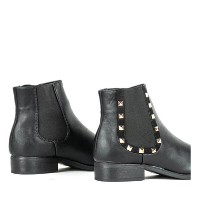 Czarne sztyblety na płaskim obcasie Noxa - Obuwie