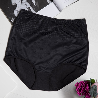 Fekete női pamut bugyi PLUS SIZE - Fehérnemű