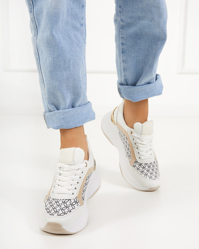 Bézs és fehér női sportcipő Weniso tornacipő - Lábbeli