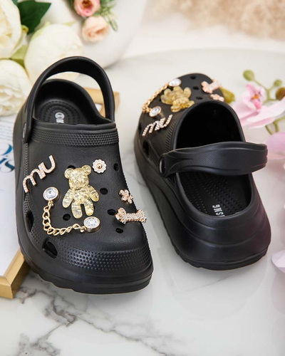 Royalfashion Női gumi flip-flop Fescas díszekkel