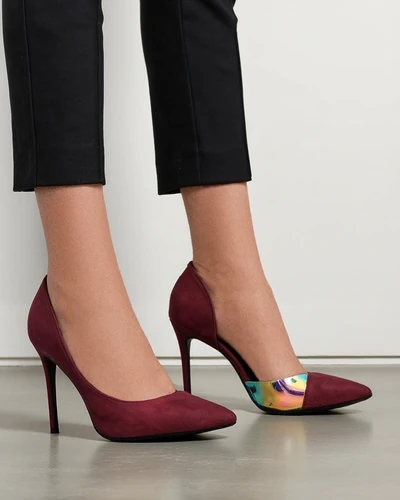 Royalfashion Női magassarkú cipők masnival és holografikus betéttel Dremtru