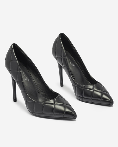 Női steppelt pumpa fekete színben Duclisa- Footwear