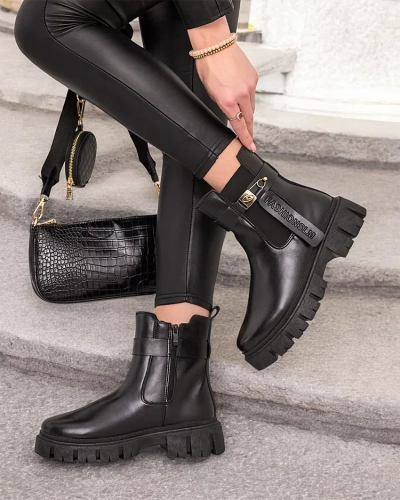 Royalfashion Női eko bőr Dobinas csizma