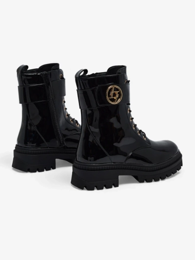 Lakkozott női eco bőr bokacsizma Eulin