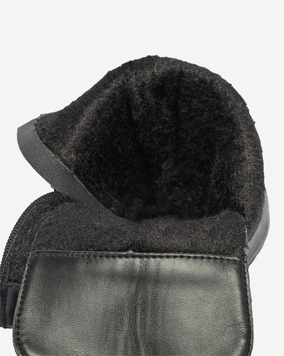 Fekete alacsony csizma steppelt felsőrésszel Tepano - Lábbeli