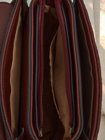 Torebka Damska Luna Bordowa Ekologiczna Elegancka na Co Dzień