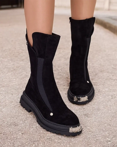 Royalfashion Női öko velúr csizma Homni