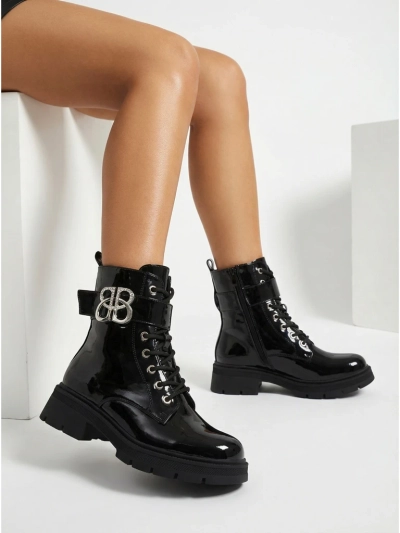 Luna női fekete bőr elegáns őszi bokacsizma