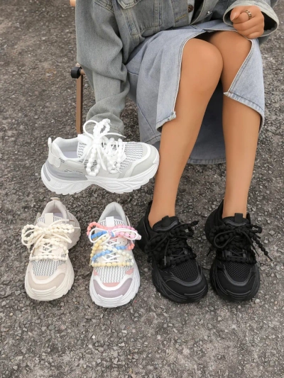 Royalfashion Női sportos sneakers vastag talpon Loness