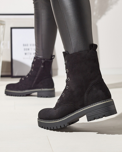 Fekete női trapper csizma Priviea - Lábbeli