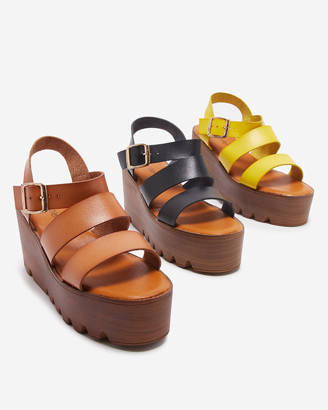 OUTLET Sárga női ékszandál Asorika - Cipők