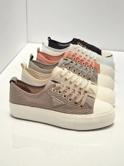 Női Hypatia Mesh világosbarna nyári sneaker lapos talp 3cm
