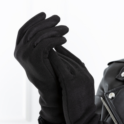 Fekete szőtt női kesztyű - Kiegészítők