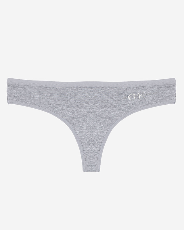 Szürke női tangabugyi foltos foltokkal - Fehérnemű