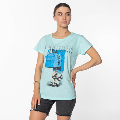 Menta női póló FASHION-Clothing nyomattal
