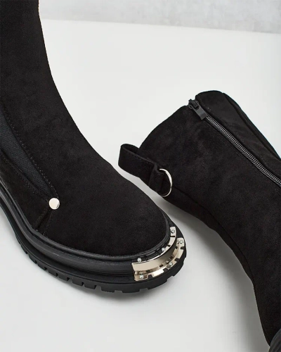 Royalfashion Női öko velúr csizma Homni