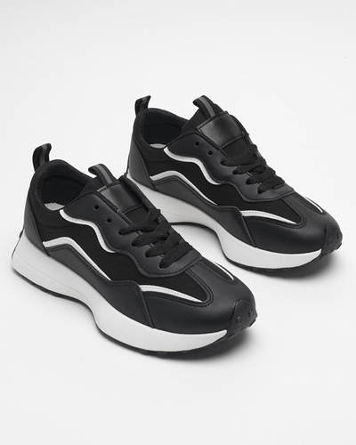 OUTLET Fekete női sportcipő Qsially- Lábbeli