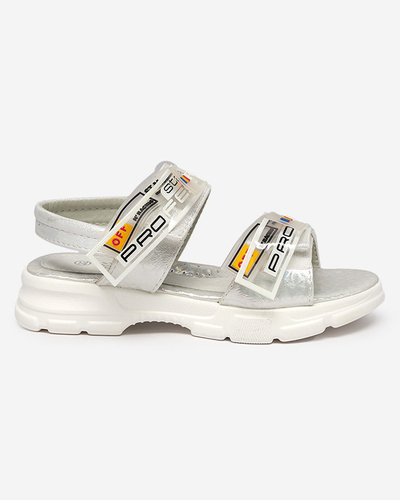 Fehér tépőzáras gyerekszandál Keris - Footwear