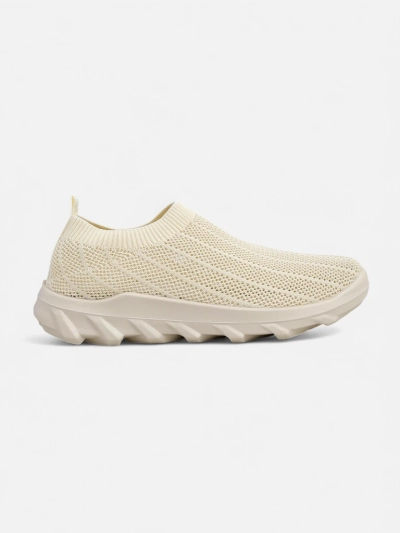 Női Arete bézs színű slip-on, lélegző szövet sneakerek