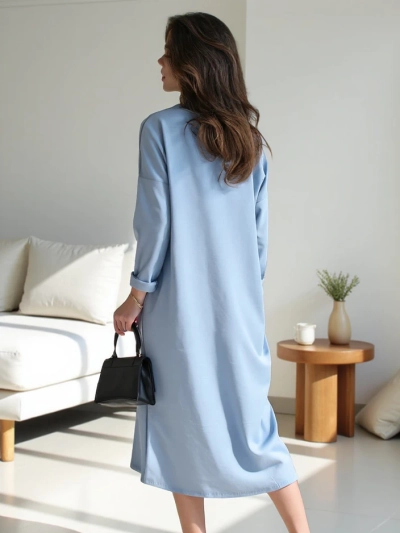 Royalfashion Női midi ruha, oversize anyag virággal