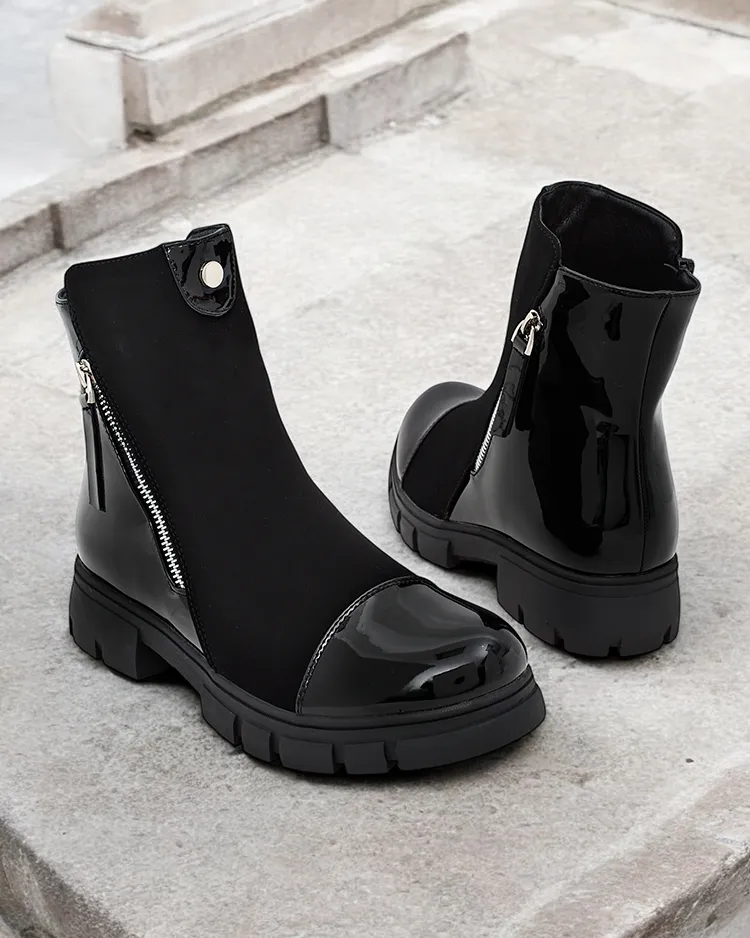 Royalfashion Klasszikus női bokacsizma jodhpurs stílusban Urbanis