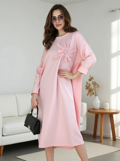 Royalfashion Női midi ruha oversized virággal