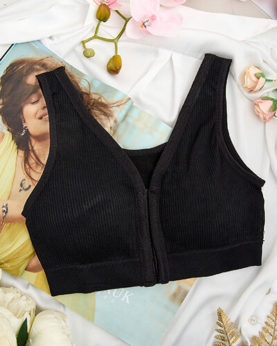 Royalfashion női bordázott sportmelltartó