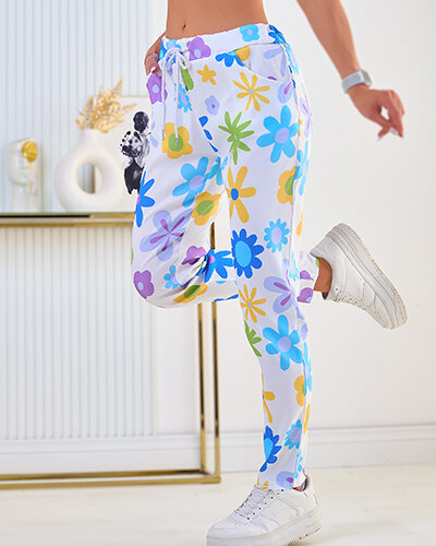 Royalfashion Női virágmintás szövetnadrág