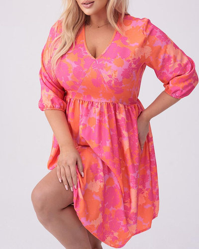 Royalfashion Női térdig érő ruha nyomtatással PLUS SIZE