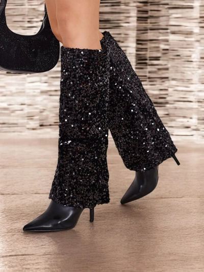 Royalfashion Női magasszárú csizma cirkóniákkal Endove