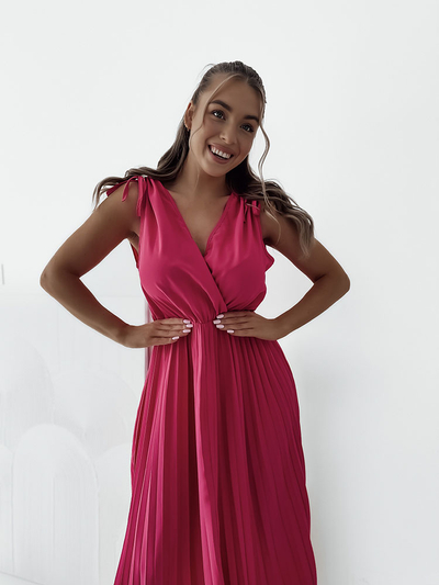 Royalfashion Női pliszírozott midi ruha
