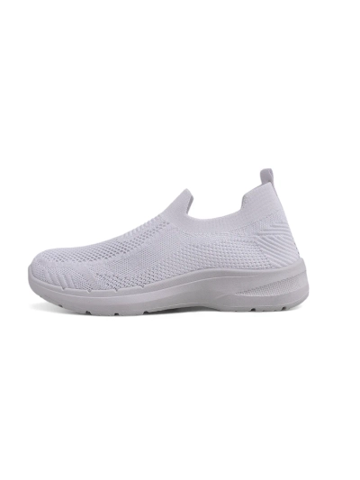 Biale Damskie Sneakersy Wsuwane Aura Bianca - Lekkie i Oddychajace na Lato Wiosne