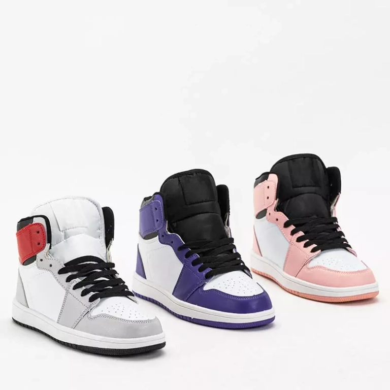 OUTLET Sportos rózsaszín és fekete női csizma Kamal- Footwear