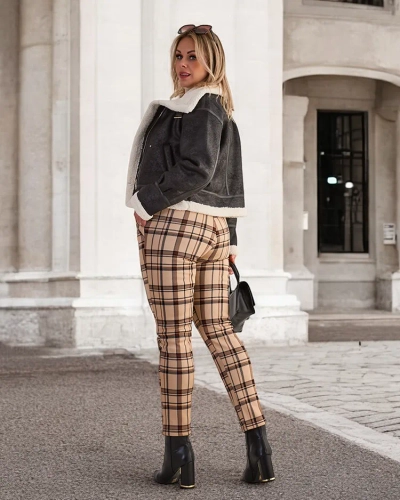 Royalfashion Melegített női teggings nadrág PLUS SIZE