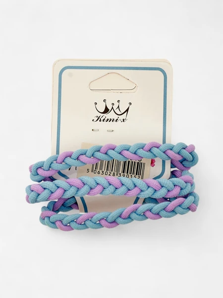 Royalfashion Fonott, színes hajgumik szett, 3 db-os