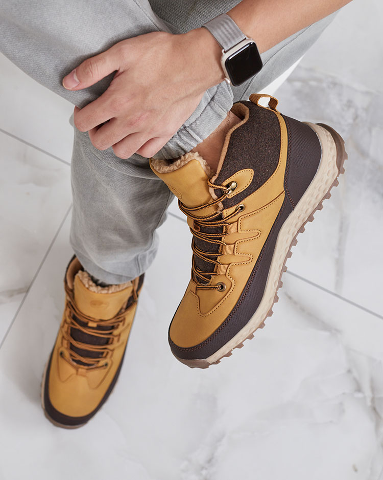 Royalfashion Férfi teveszínű túrabakancs Jekouia