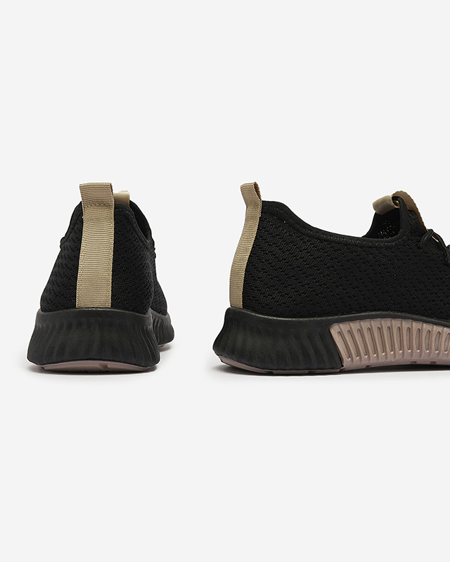 Fekete női sportcipő barna betéttel Keteti - Lábbeli