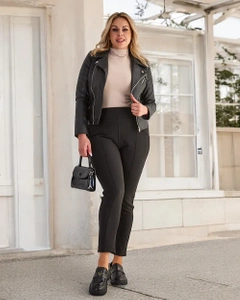 Royalfashion Melegített női treggings nadrág PLUS SIZE