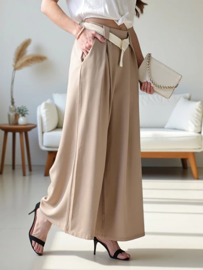 Royalfashion Női bő nadrág övvel