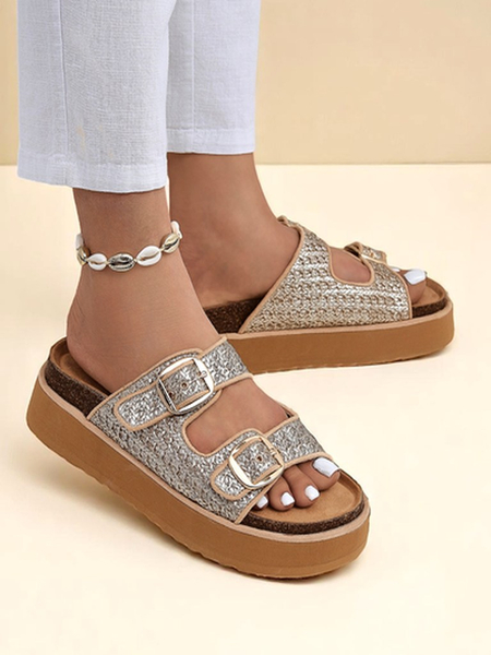 Royalfashion Női Nora fonott platform papucs