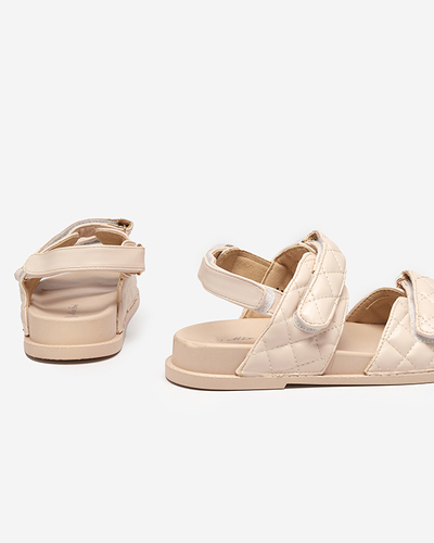 Bézs színű női szandál tépőzáras Korine - Lábbeli