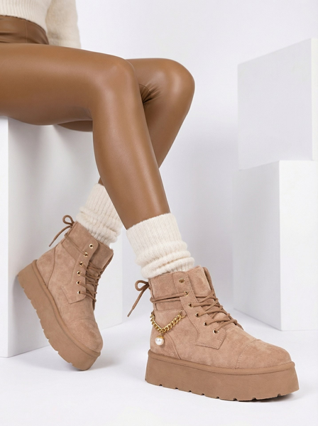 Royalfashion Női fűzős Woruces csizma