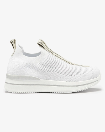 Női csúszós sportcipő fehér felirattal Cerppa- Footwear