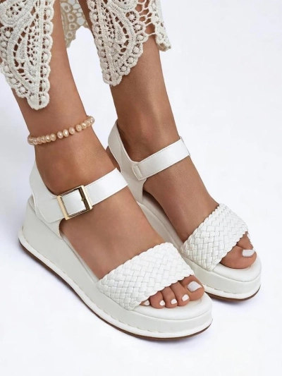 Királyi divat női platform szandál fonott pánttal Fiolle