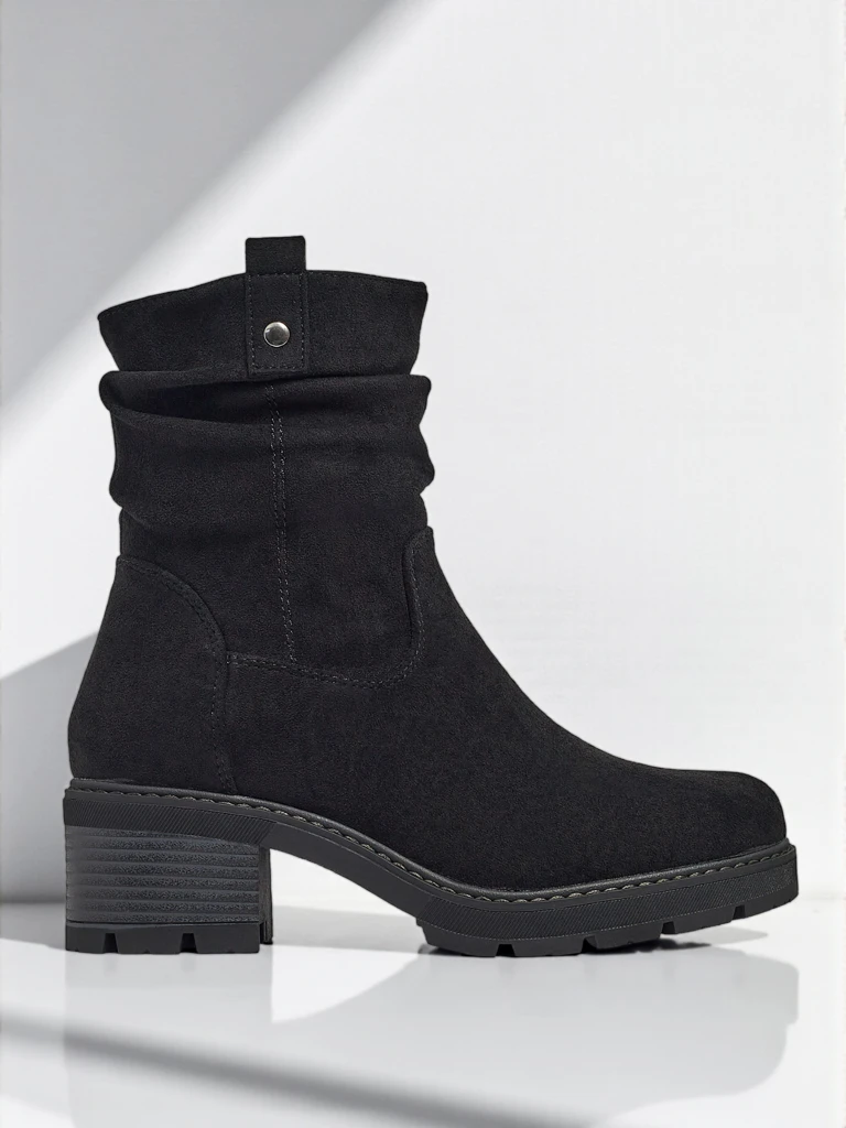 Magas szárú női öko velúr bokacsizma Carmine