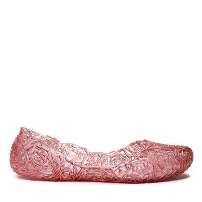 Różowe baleriny z brokatem Carolina- Obuwie